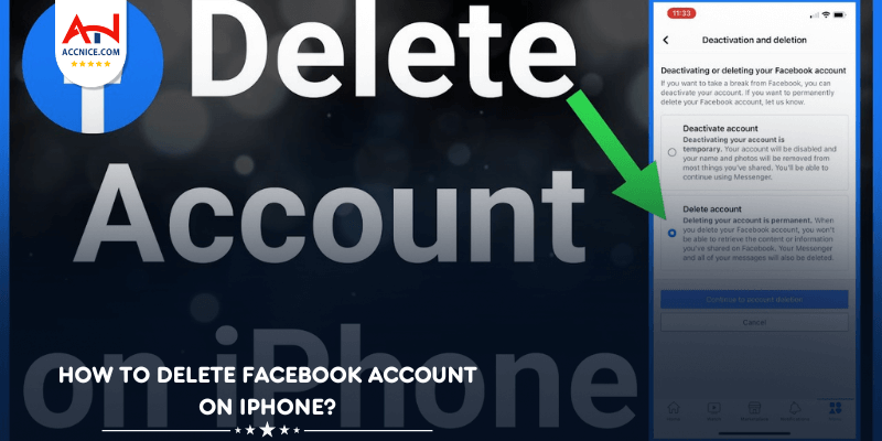 How to delete Facebook account on iPhone?