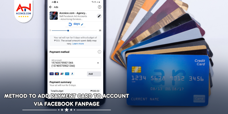 How to add a payment card to your account via Facebook FANPAGE (reference method)