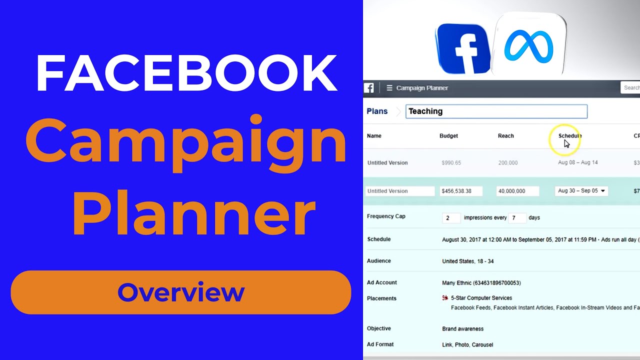 facebook ads campaign planner